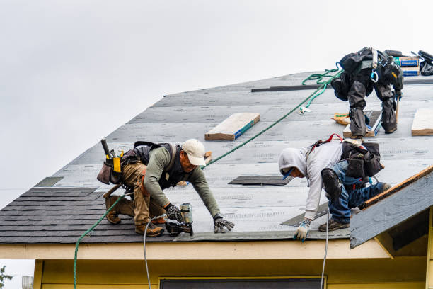 Professional Roofing technician working in Charles City, IA